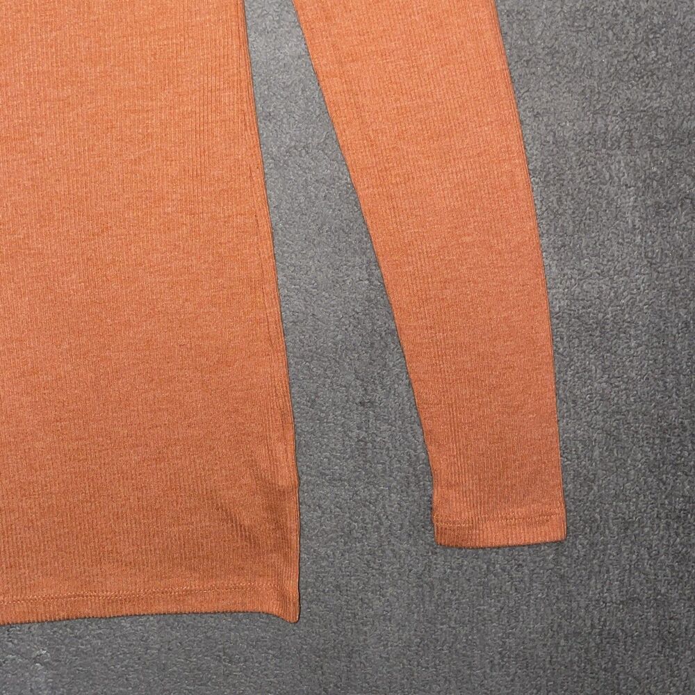 Mossimo Supply Co Ribbed Long Sleeve Scoop Neck Knit Top Size S Small Orange - Picture 5 of 10